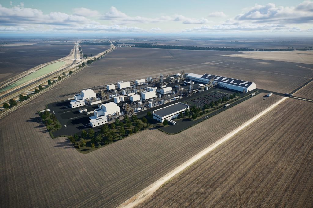 Tesla launches the first large-scale lithium refinery in the U.S.